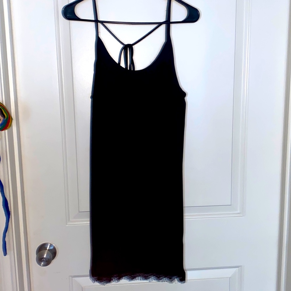 Lace Trimmed Slip Dress - Size Small